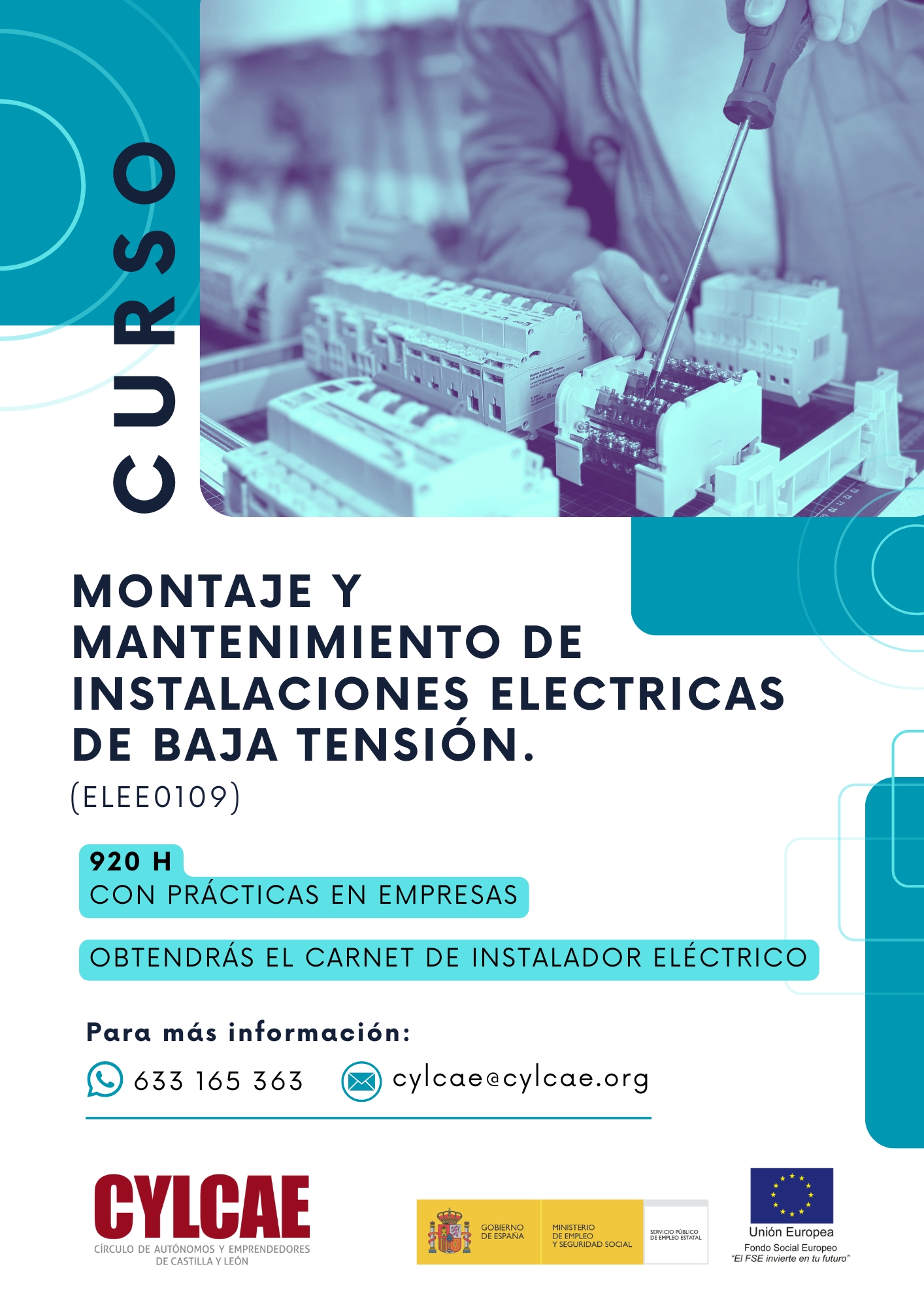 Cartel-curso-instalaciones-electricas_2026-Cylcae